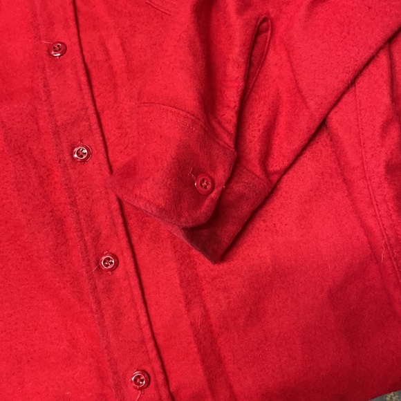 Woolrich cotton 2XL long red long sleeve button up - Picture 5 of 13